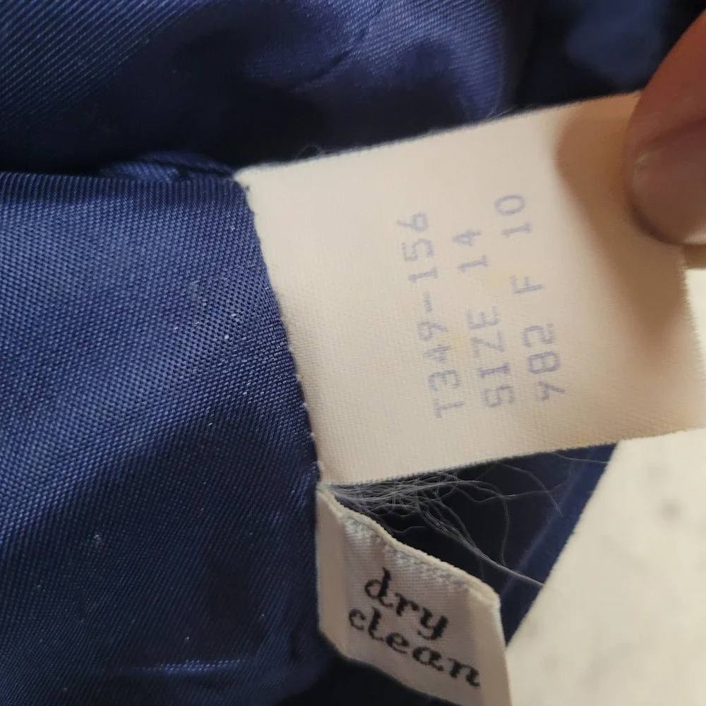 Vintage Pendleton 100% Wool Blazer Womens 14‎ Blue Double Breasted Made in USA - Picture 4 of 12